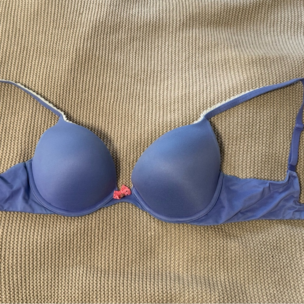 Victoria's Secret Blue Bra with Pink Accent